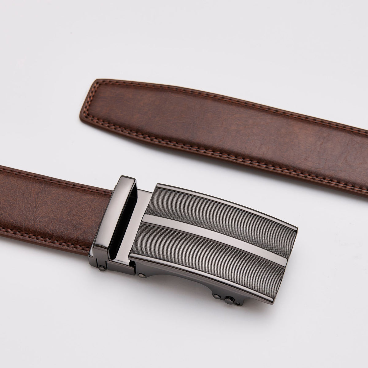 Brown Leather Belt Without Holes