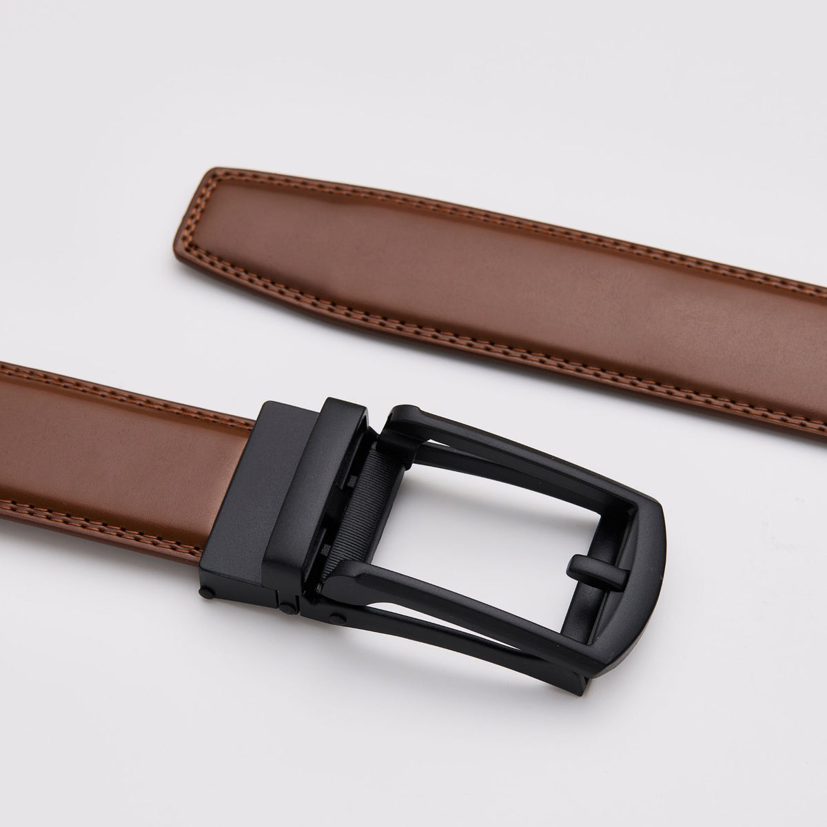Brown Leather Belt Without Holes