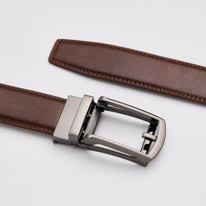 Brown Leather Belt Without Holes