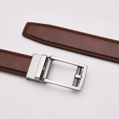 Brown Leather Belt Without Holes