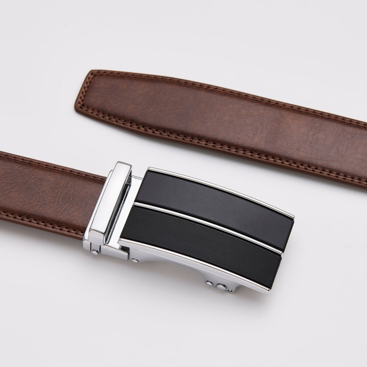 Brown Leather Belt Without Holes