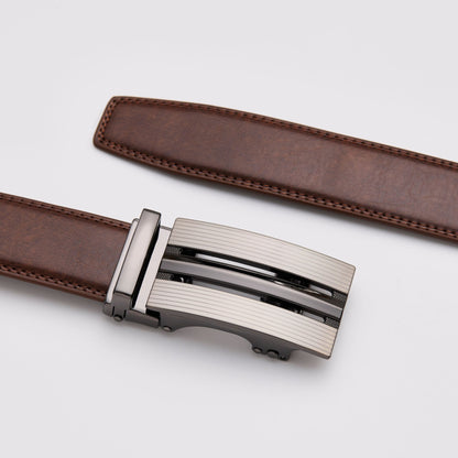 Brown Leather Belt Without Holes
