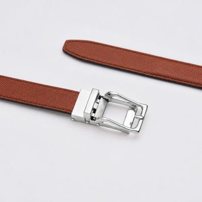 Premium Women's No-Hole Belt in Full-Grain Leather