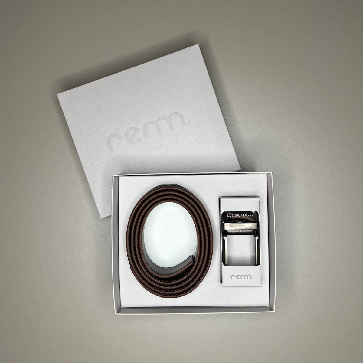 GIFT SET #1 - 1 Leather Belt with Personalised Engraving