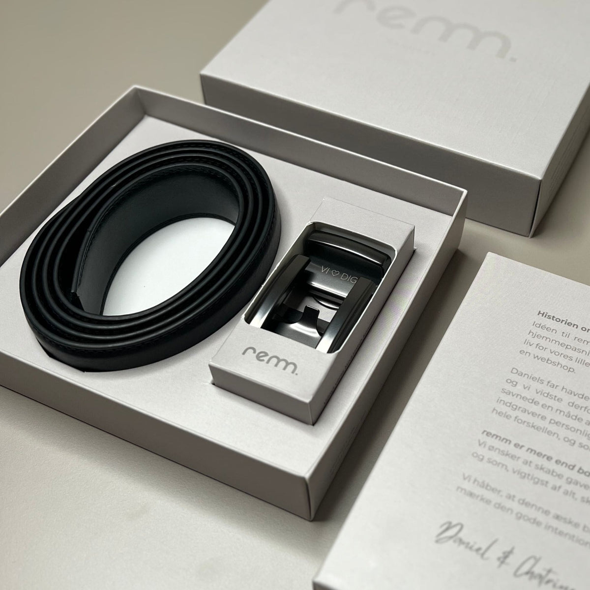 GIFT SET #1 - 1 Leather Belt with Personalised Engraving