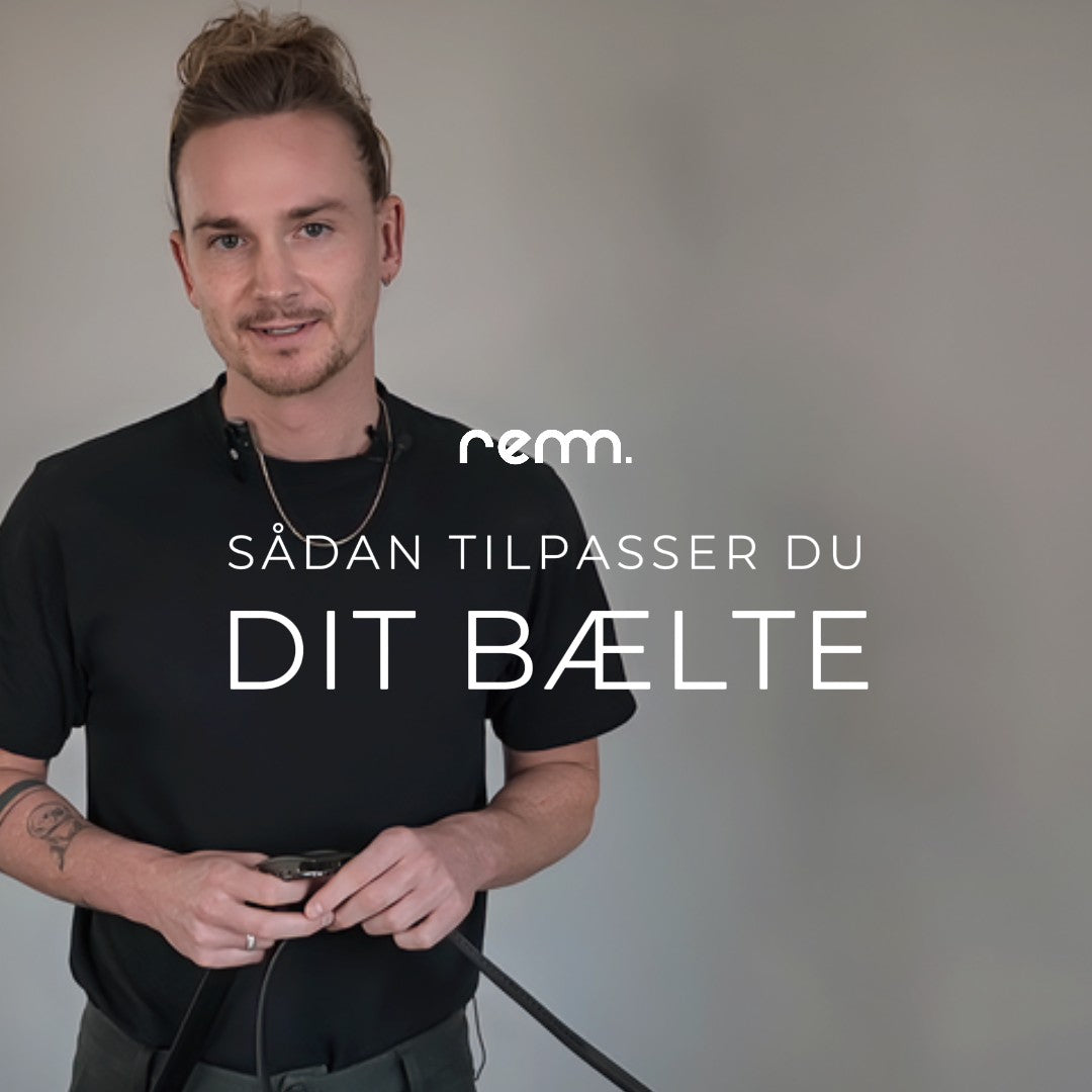 Load video: Sådan tilpasser du dit bælte uden huller fra remm.